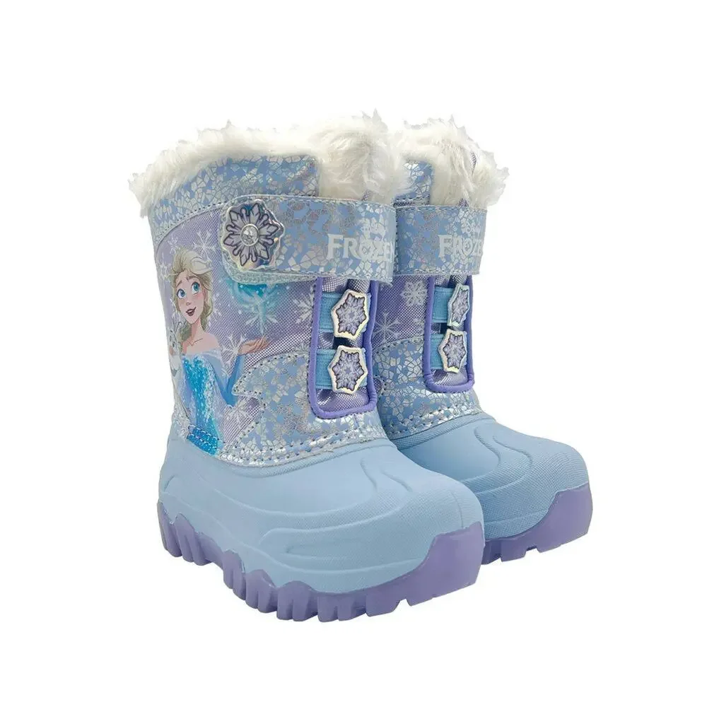 Frozen Disney Lighted Winter Snowboots Blue 6 NWT